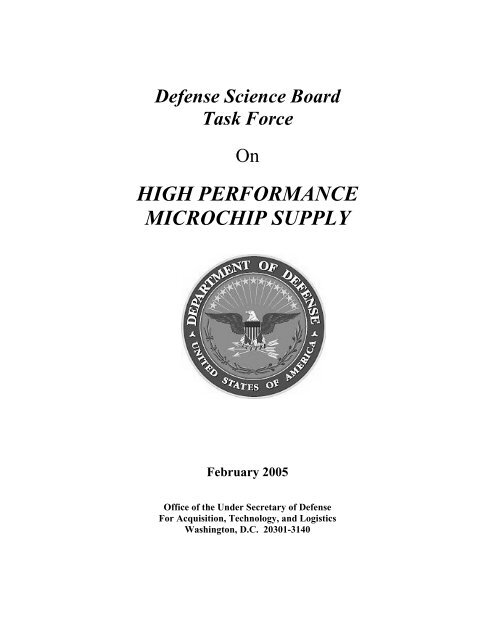 High Performance Microchip Supply - Under Secretary of Defense ...