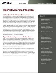 FlexNet Machine Integrator - Apriso