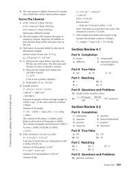 Math Skills Specific Heat Solutions