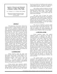 Analysis of Thermal and Mechanical Behavior of Copper Molds ...