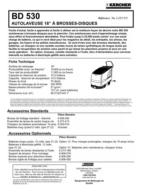 BD 530 - Welcome to Karcher Canada