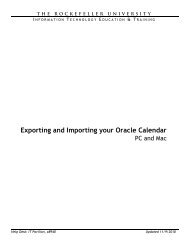 Exporting and Importing your Oracle Calendar - The Rockefeller ...