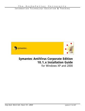 Symantec AntiVirus Corporate Edition 10.1.x Installation Guide