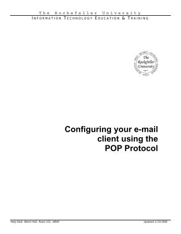 Configuring your e-mail client using the POP Protocol