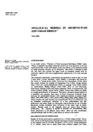 ANALOGICAL MODELS IN ARCHITECTURE AND URBAN DESIGN l