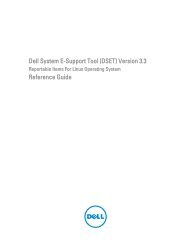 Dell System E-Support Tool (DSET) Version 3.3 Reportable Items ...