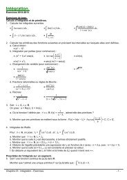 03 - Intégration Exercices - CPGE Dupuy de Lôme