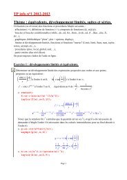 Maple TP1 Corrigé - CPGE Dupuy de Lôme
