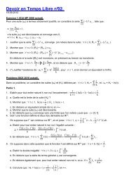 Devoir en Temps Libre n°02. - CPGE Dupuy de Lôme