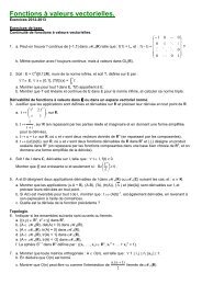 Fonctions à valeurs vectorielles - CPGE Dupuy de Lôme