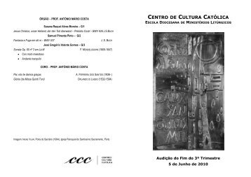 Programa em pdf - Centro de Cultura Católica do Porto