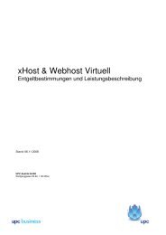 xHost & Webhost Virtuell - UPC Business