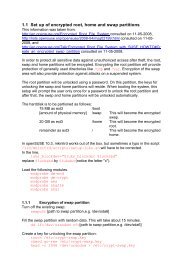 1.1 Set up of encrypted root, home and swap partitions - Linux