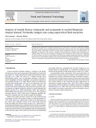 Analysis of volatile flavour compounds and acrylamide in roasted ...