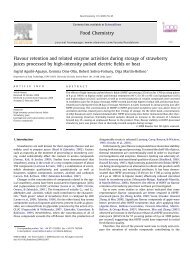 Flavour retention and related enzyme activities during storage of ...