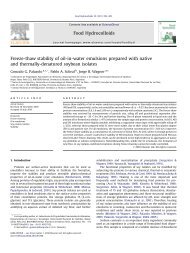 Freeze-thaw stability of oil-in-water emulsions prepared with native ...