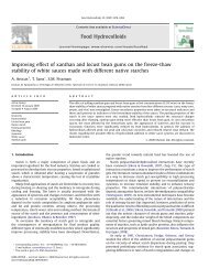 Improving effect of xanthan and locust bean gums on the freeze ...