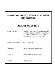 road construction department jharkhand bill of quantity - Information ...
