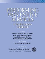 PERFORMING PREVENTIVE SERVICES A Bright Futures Handbook