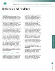 Rationale and Evidence - Bright Futures - American Academy of ...