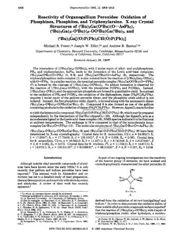 Organometallics 1993,12, 4908 - ResearchGate