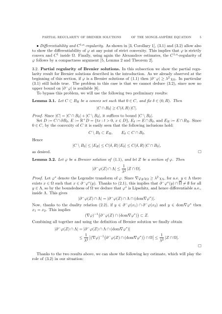 Partial regularity of Brenier solutions of the Monge-Ampère equation