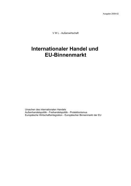 Internationaler Handel und EU-Binnenmarkt - Aklimex.de