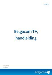 Belgacom TV, handleiding - e-Services - Belgacom