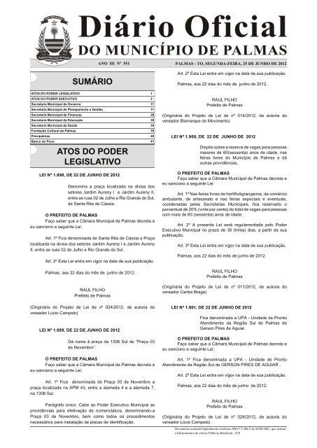 Diario_Municipio_N_551_25_06 -.indd - Diário Oficial de Palmas