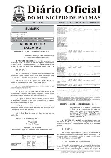 Diario_Municipio_N_422_15_12 -.indd - Diário Oficial de Palmas