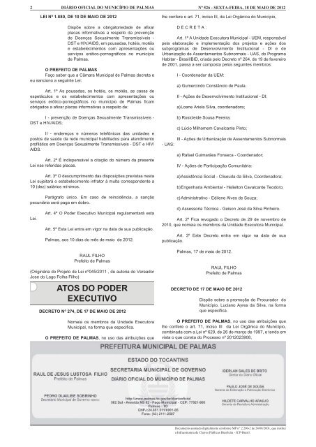 Diario_Municipio_N_526_18_05 - 2.indd - Diário Oficial de Palmas