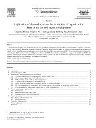 Application of electrodialysis to the production of organic acids ...