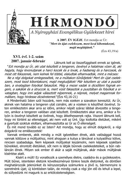 XVI. évf. 1-2. szám 2007. január-február - Mindenkilapja