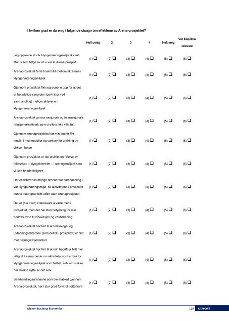 evaluering - Arena-programmet