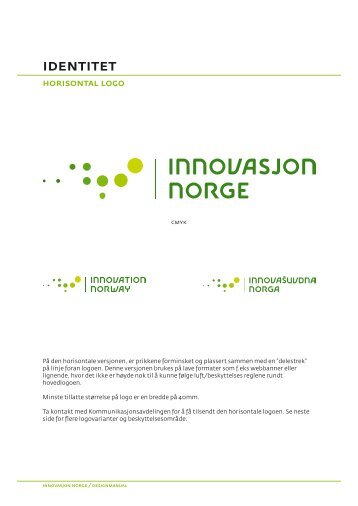 Bruk av horisontal logo - Innovasjon Norge