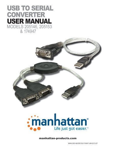 USB TO SERIAL CONVERTER USER MANUAL