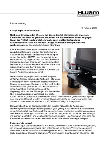 Frühjahrsputz im Kaminofen - HWAM
