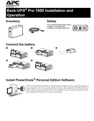 Back-UPS Pro 1000 Installation and Operation - Dell