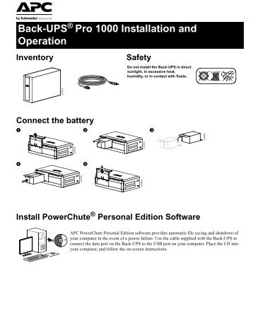 Back-UPS Pro 1000 Installation and Operation - Dell