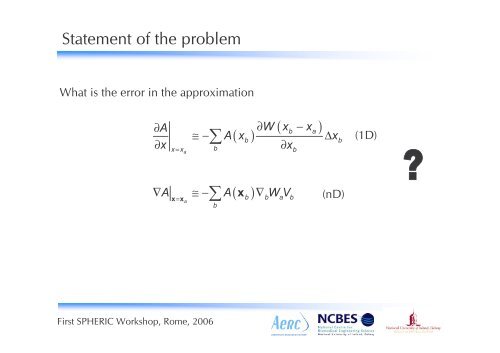 Truncation error in SPH