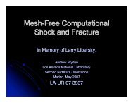 Mesh-Free Computational Shock and Fracture