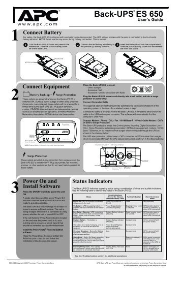 Apc Back Ups Es 350 User Manual