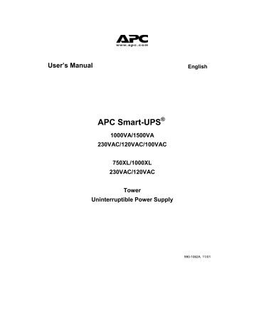 APC SUA1000 User Manual.pdf - Synnex
