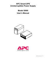 APC Smart-UPS 5000 User Manual - ExcessUPS