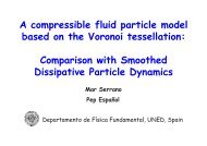 A compressible fluid particle model based on the Voronoi ...