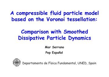 A compressible fluid particle model based on the Voronoi ...