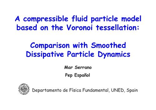 A compressible fluid particle model based on the Voronoi ...