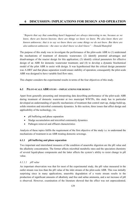 analysis of a pilot-scale anaerobic baffled reactor treating domestic ...