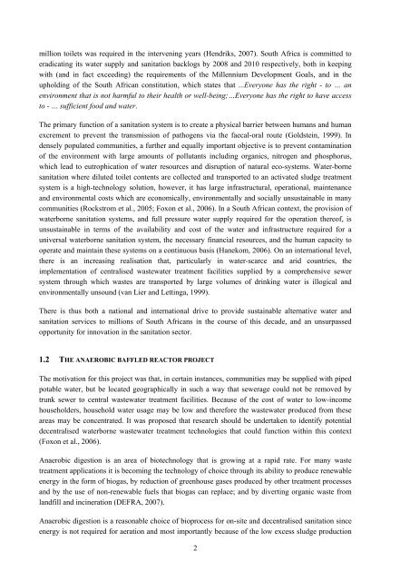 analysis of a pilot-scale anaerobic baffled reactor treating domestic ...