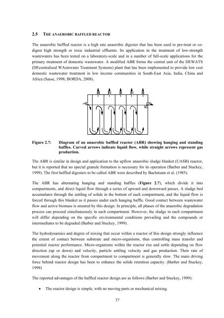 analysis of a pilot-scale anaerobic baffled reactor treating domestic ...